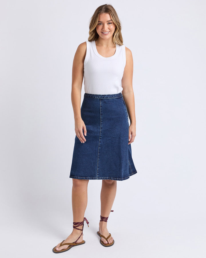 Copenhagen Skirt - Mid Blue Denim