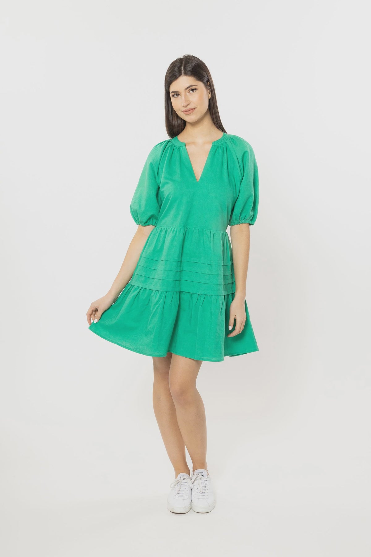 Courageous Mini Dress - Festive Green