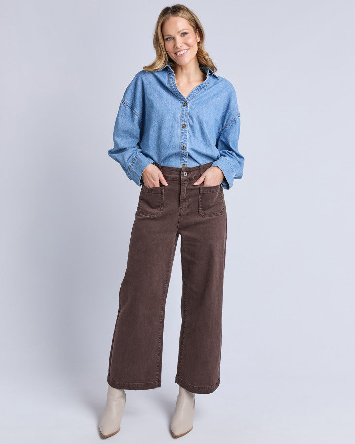 Delphi Front Pocket Jean  | Chocolate