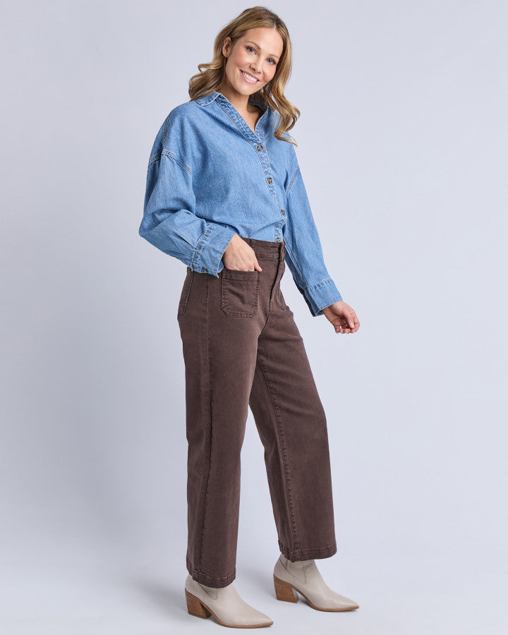 Delphi Front Pocket Jean  | Chocolate