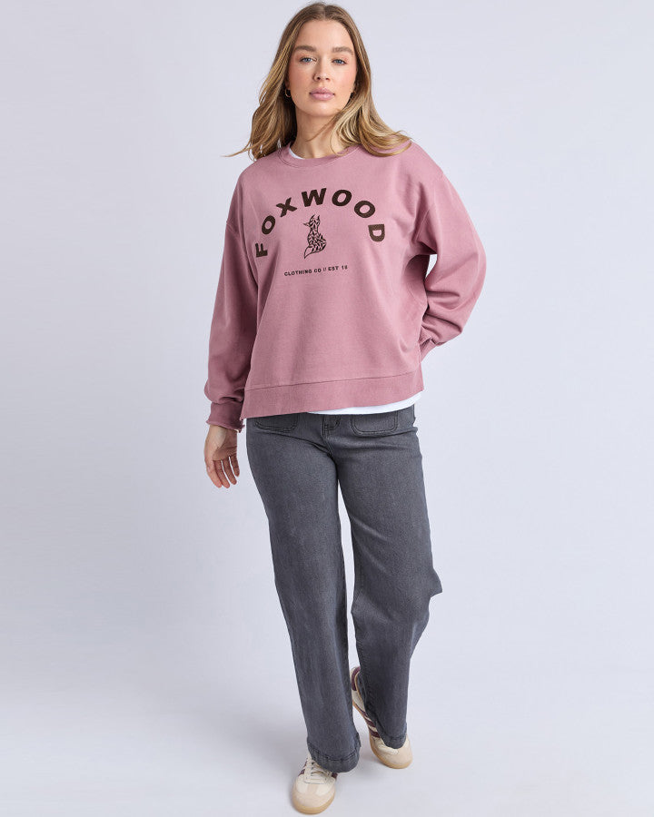 Effortless Contrast Crew | Dusty Rose