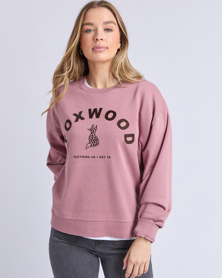 Effortless Contrast Crew | Dusty Rose