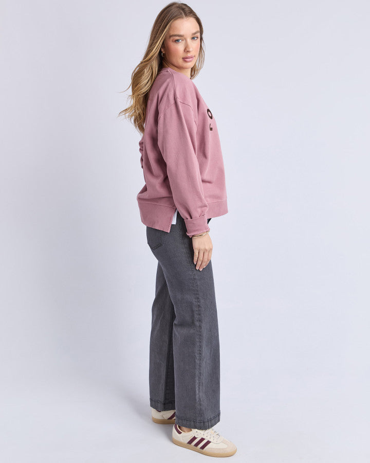 Effortless Contrast Crew | Dusty Rose