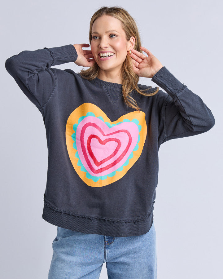 Flaming Heart Crew | Navy