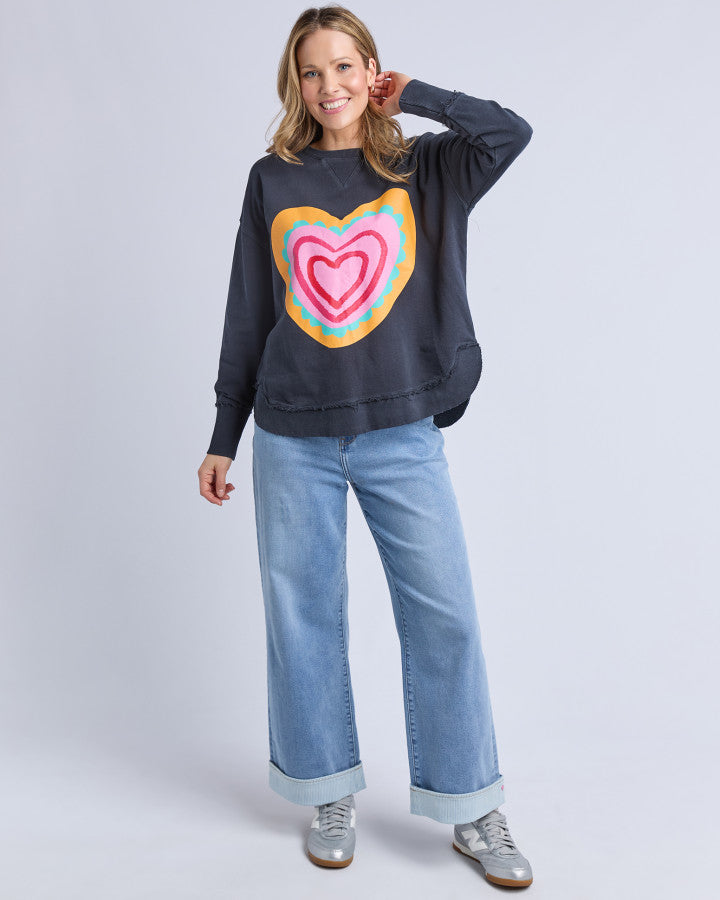 Flaming Heart Crew | Navy