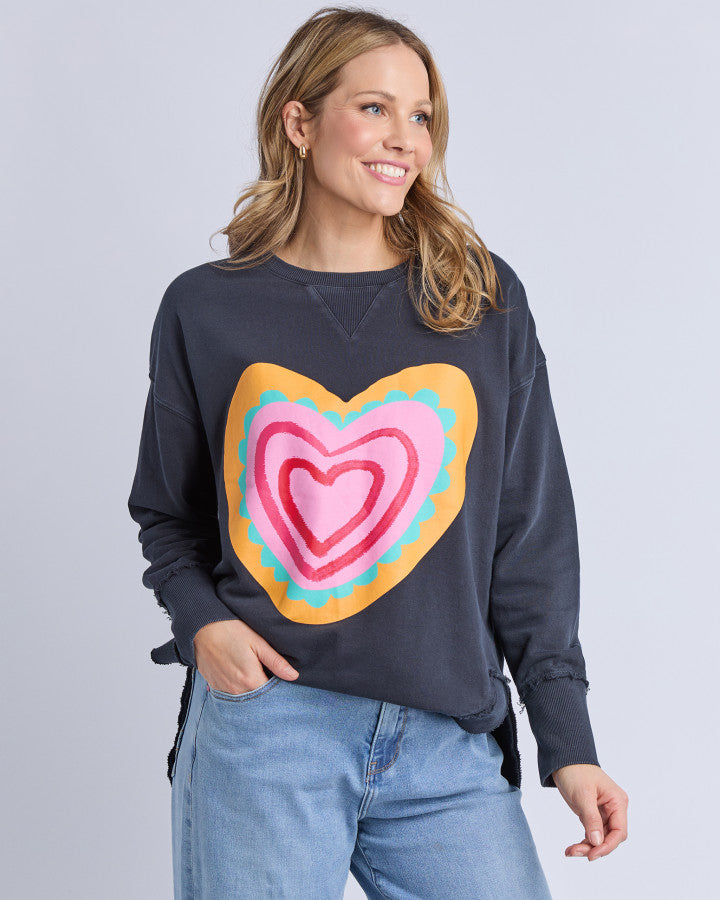 Flaming Heart Crew | Navy