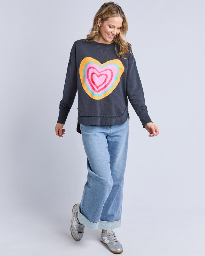 Flaming Heart Crew | Navy
