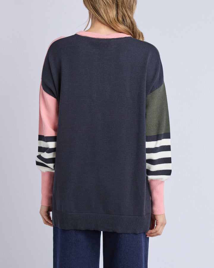 Freja Knit | Navy Multi