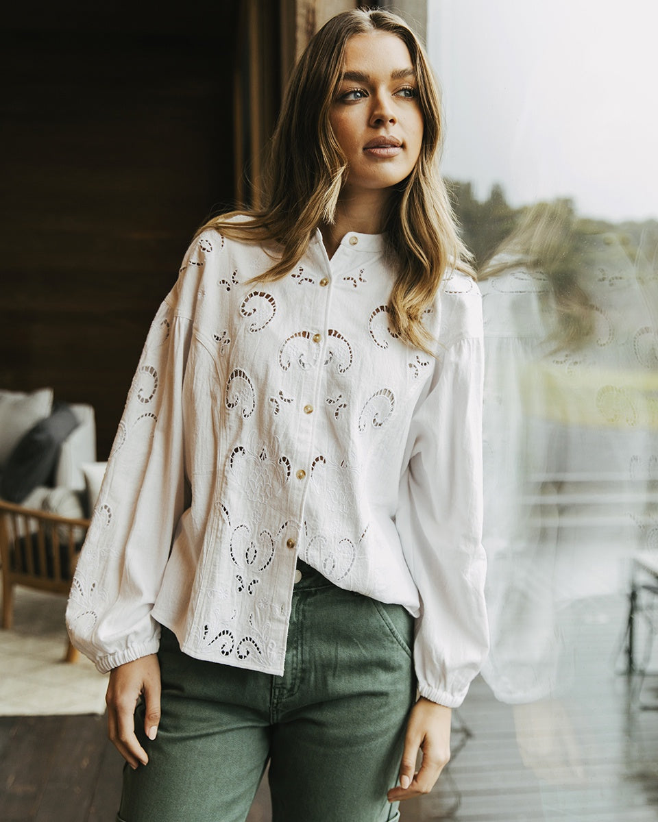 Marlow Blouse - Vintage White