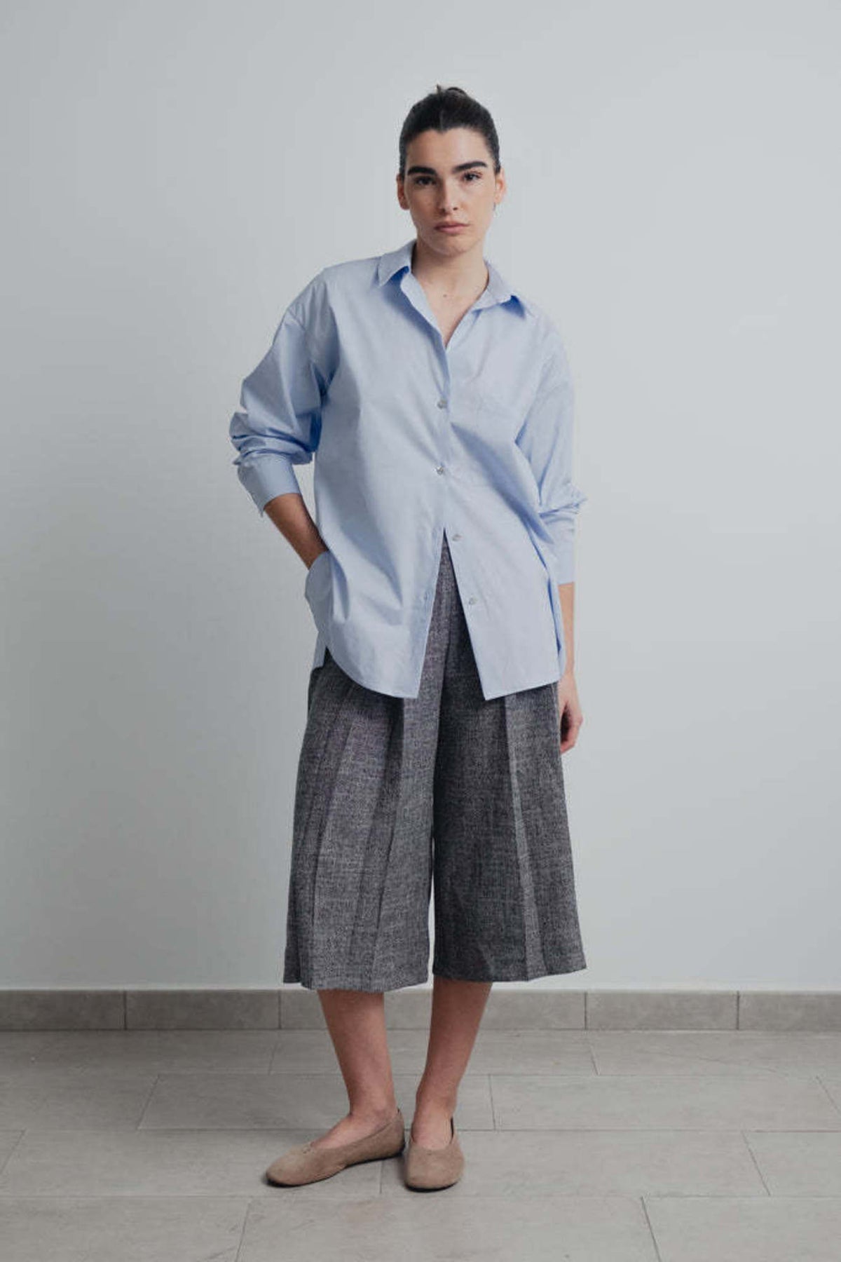 Cloud Mist Cotton Shirt