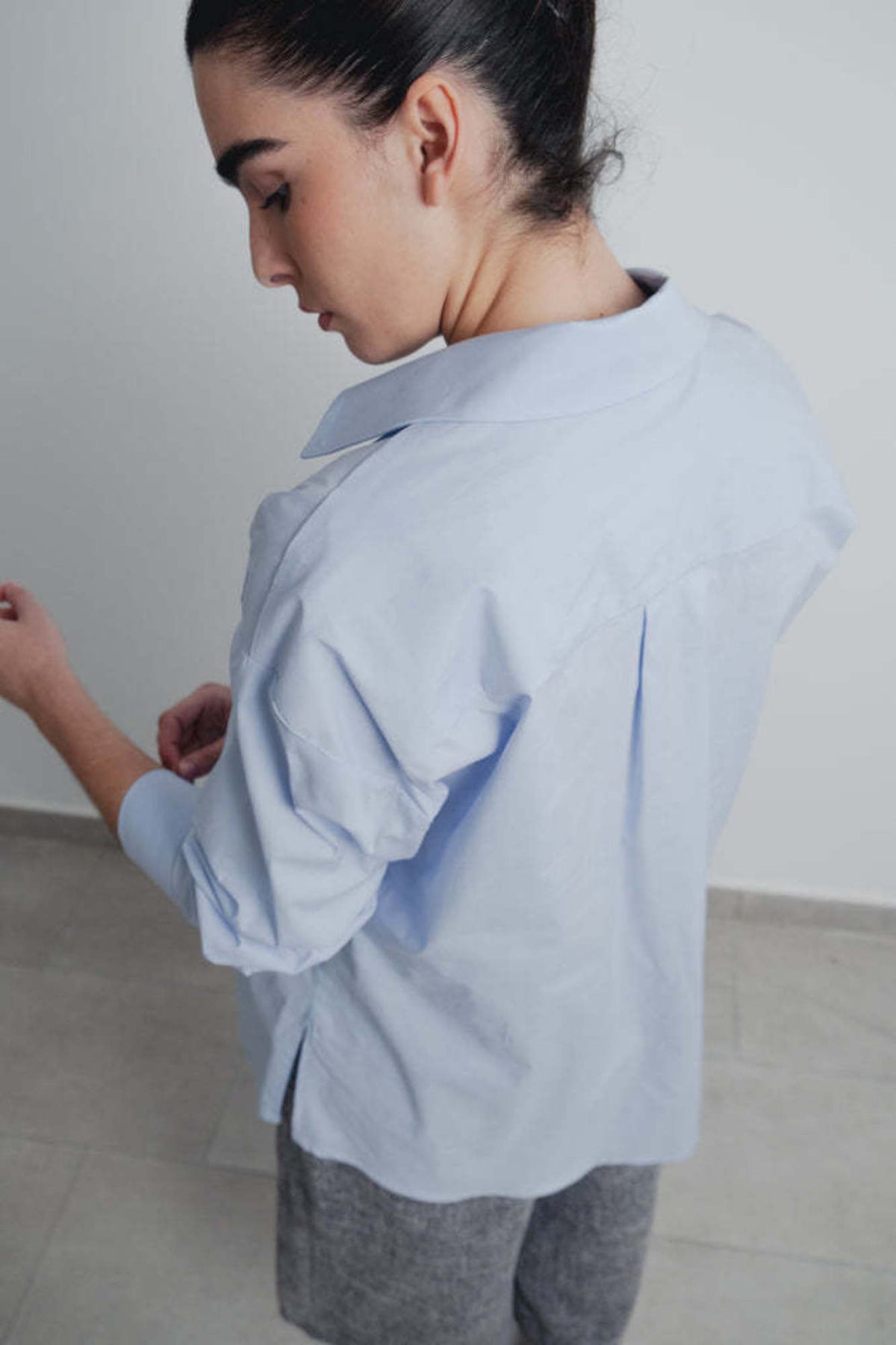 Cloud Mist Cotton Shirt