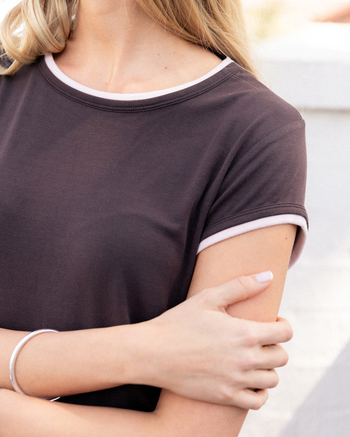 Izzy Layered Tee | Chocolate