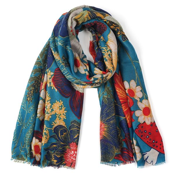 Jardine Scarf - Teal Garden