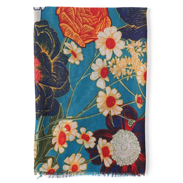 Jardine Scarf - Teal Garden