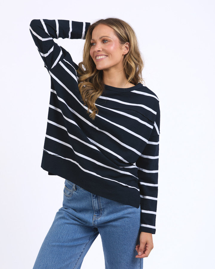 Jayne Throw On - Navy Stripe