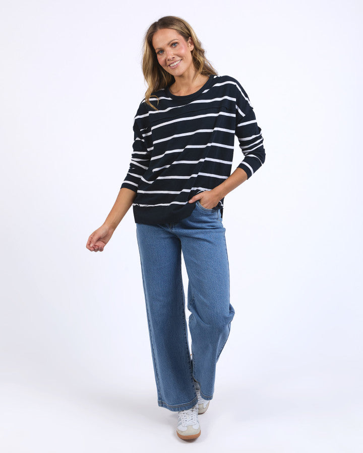 Jayne Throw On - Navy Stripe