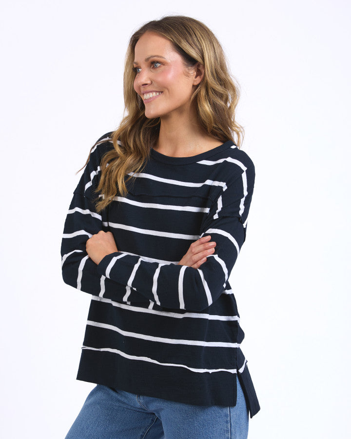 Jayne Throw On - Navy Stripe
