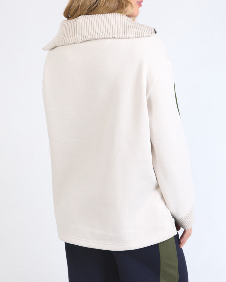 Knit Collar Crew - Bone