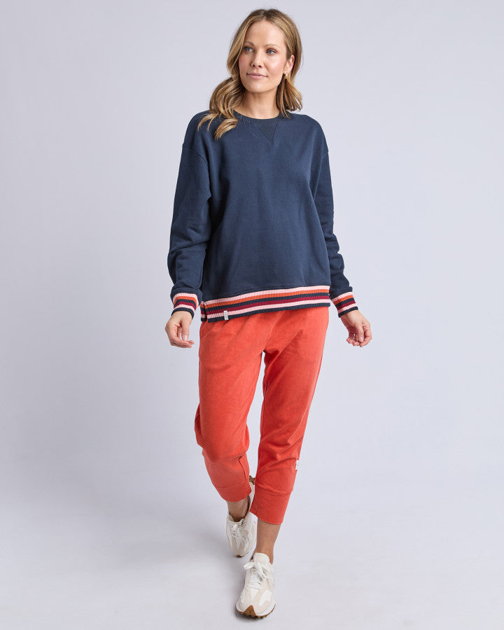 Lili Fleece Crew | Navy