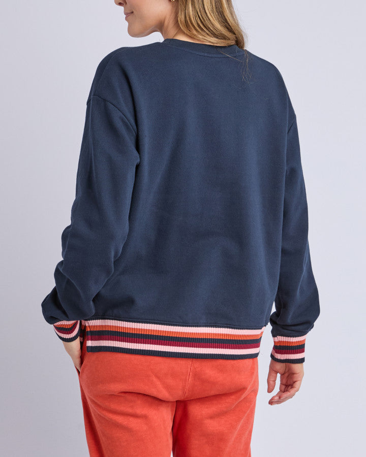 Lili Fleece Crew | Navy