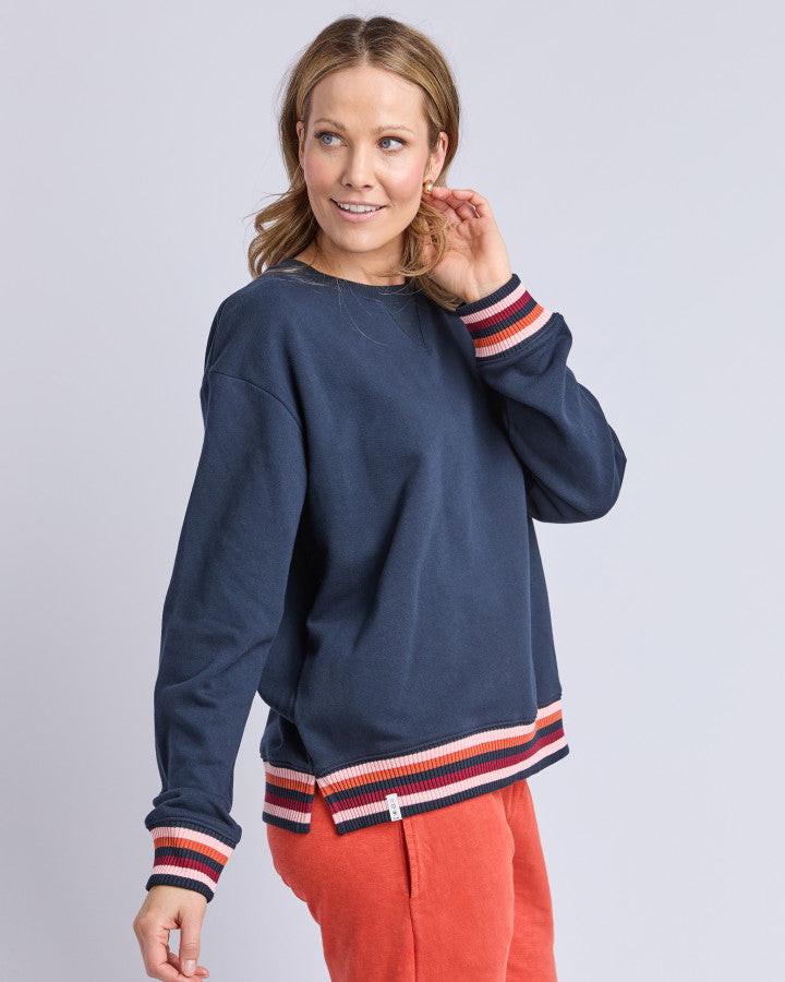 Lili Fleece Crew | Navy