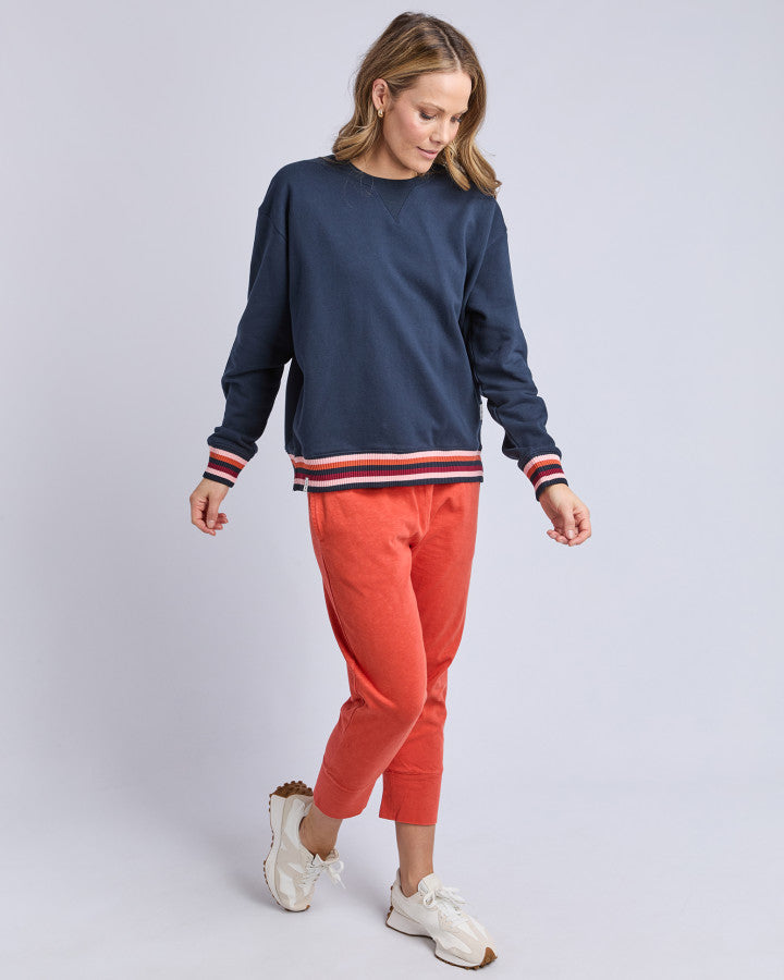 Lili Fleece Crew | Navy
