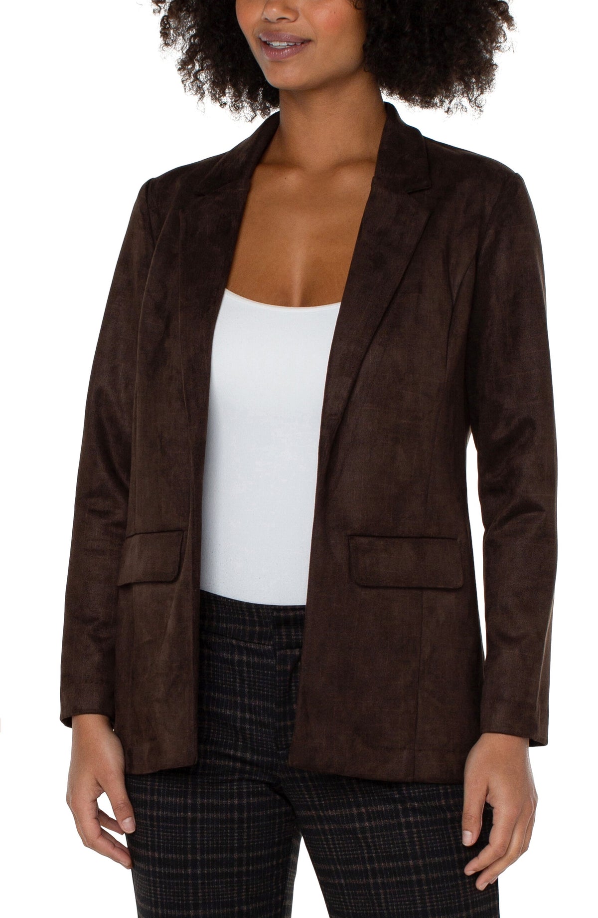 LIVERPOOL Boyfriend Blazer - Cedar Brown Broken Geo