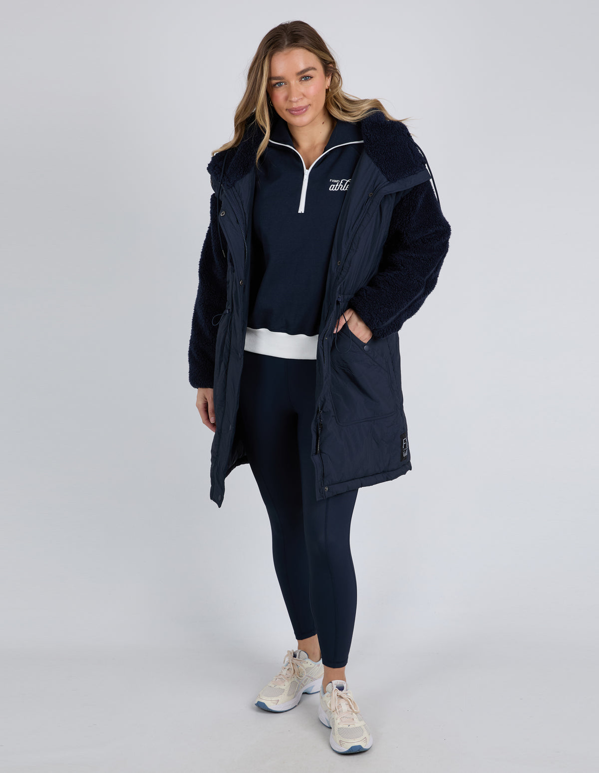 Longline Anorak - Navy