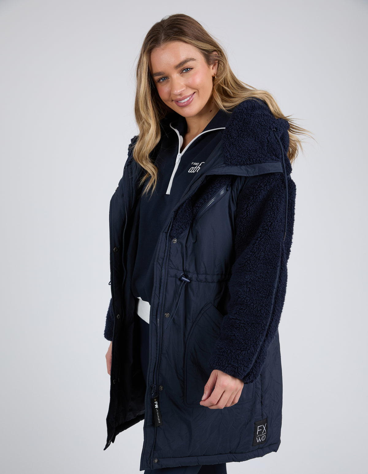 Longline Anorak - Navy