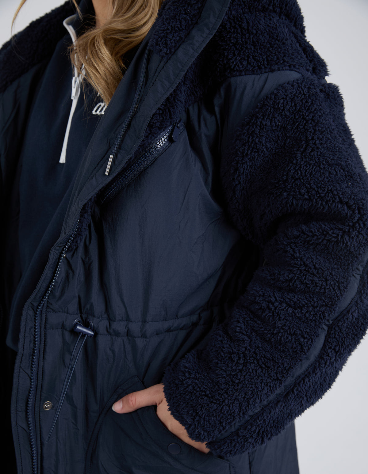 Longline Anorak - Navy