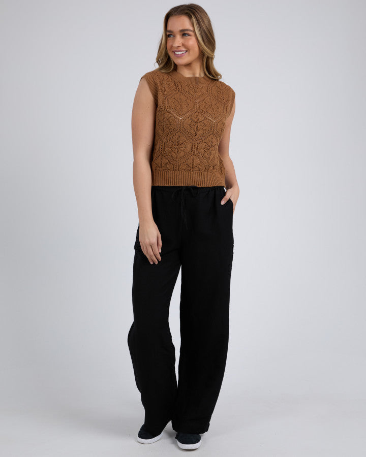 LUNA KNIT VEST - Toasted Coconut