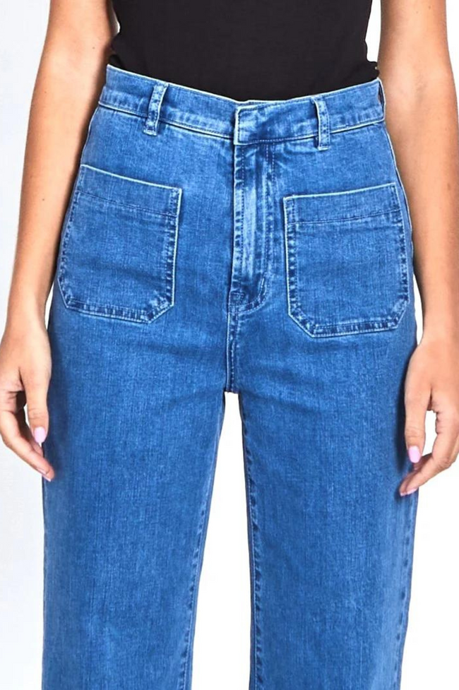 Milan High Rise Flare Jean - Blue