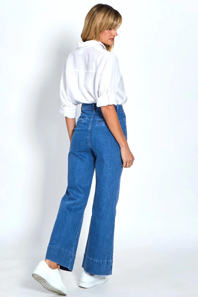 Milan High Rise Flare Jean - Blue