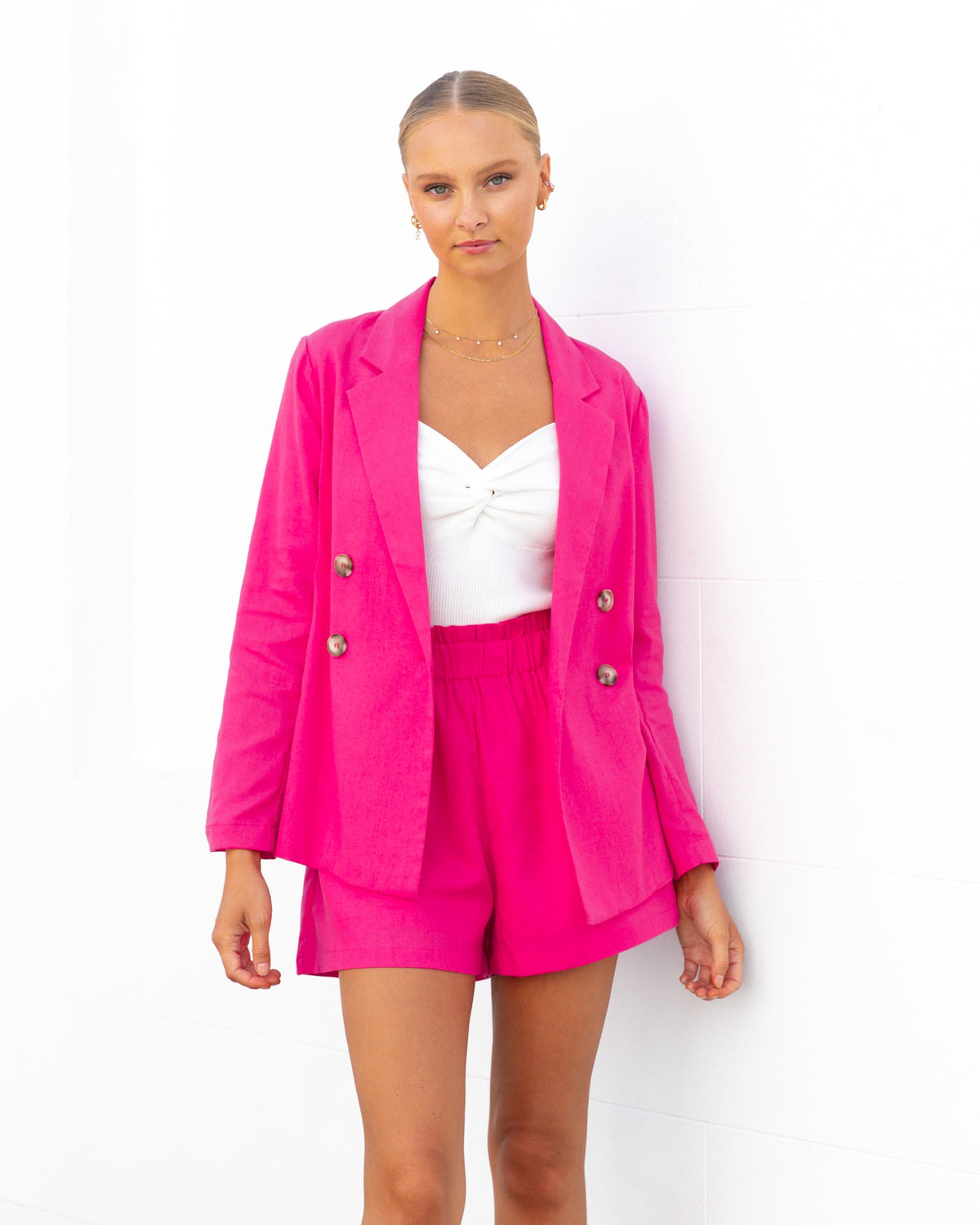 Luna Blazer - Hot Pink