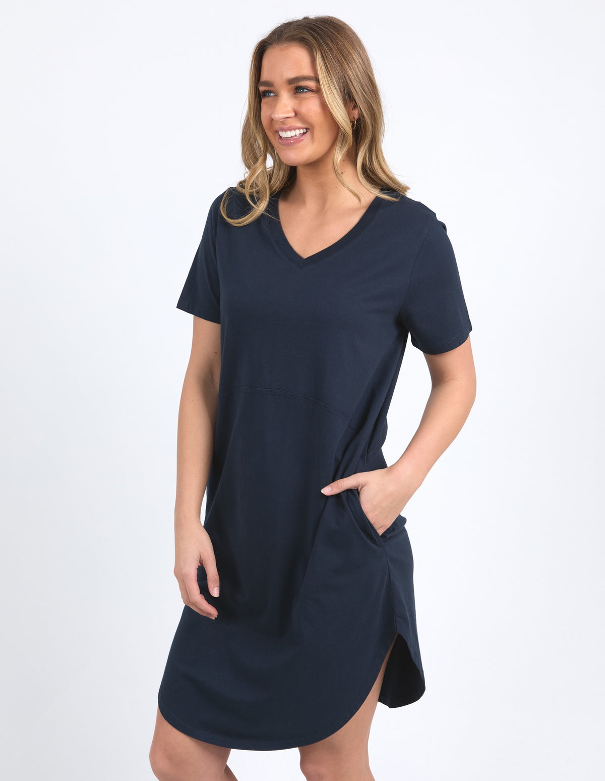 Rhonda Vee Tee Dress - Navy