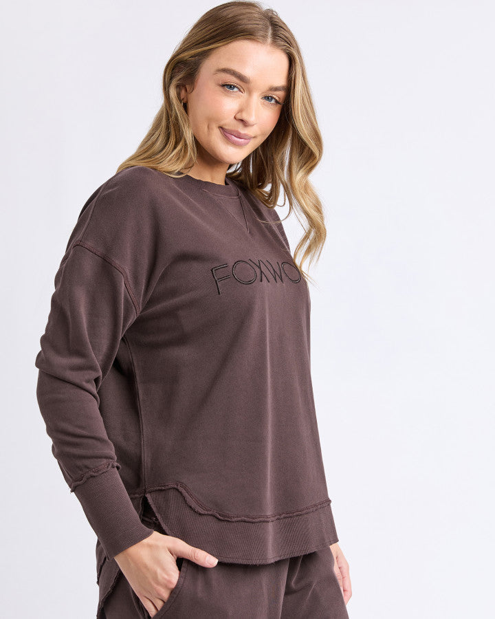 SIMPLIFIED DIP-DYE CREW | Blue Ombre