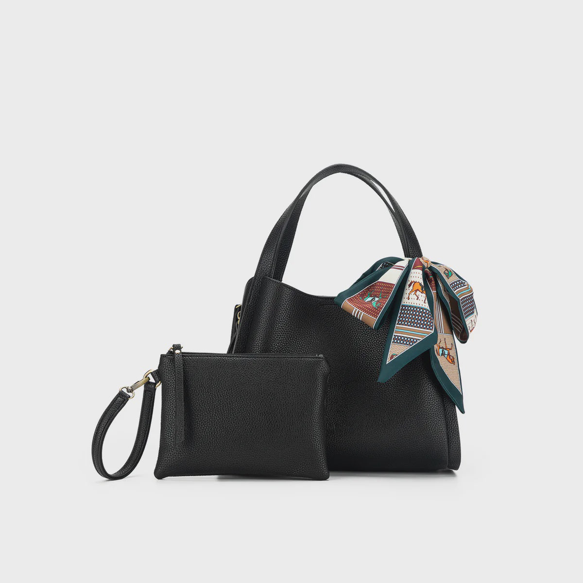 ASTRID BLACK 2 PIECE HANDBAG