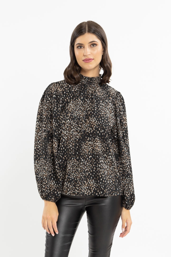 Facinate Top - Black Cheetah