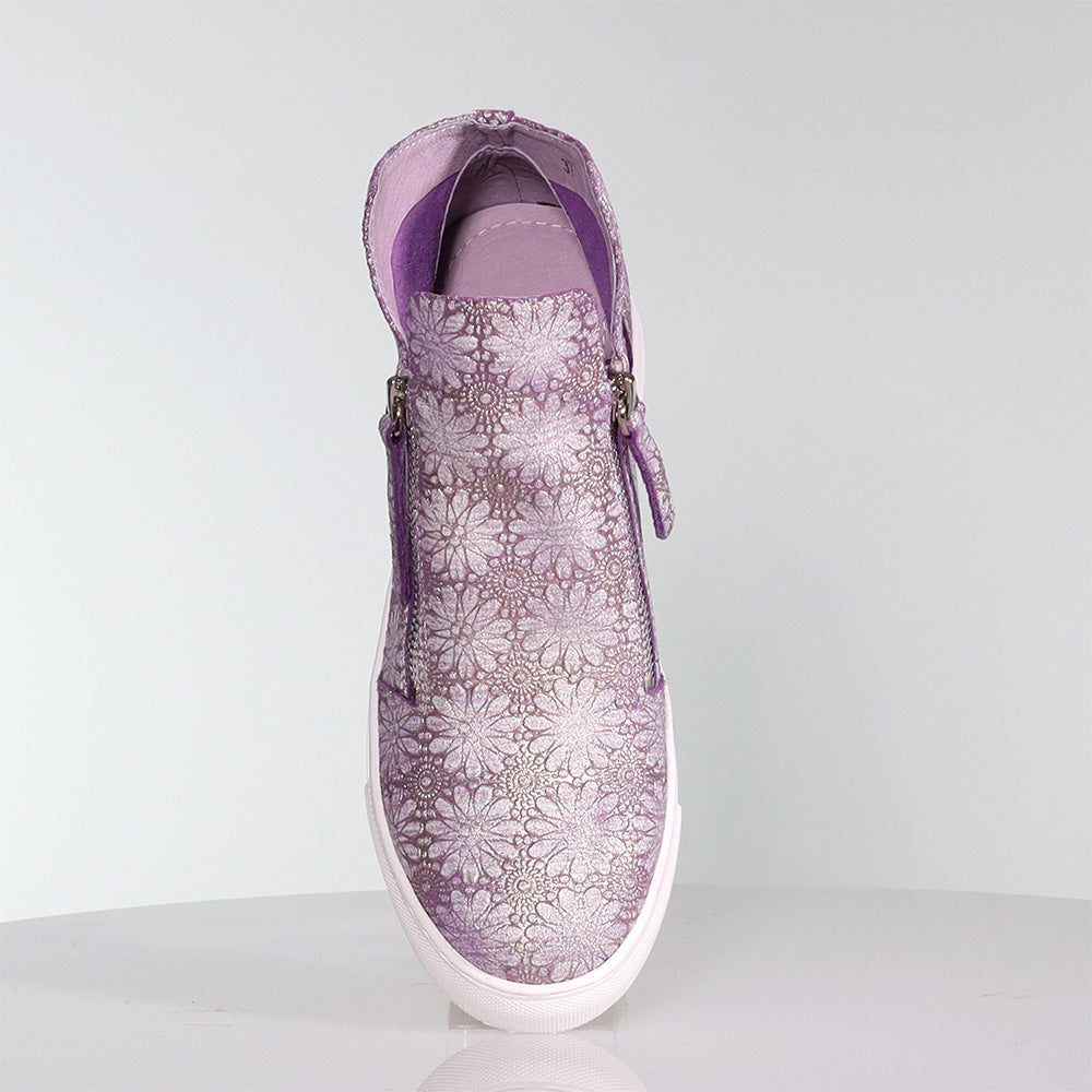 Willott Boot - Mushroom Metalic Floral Embossed