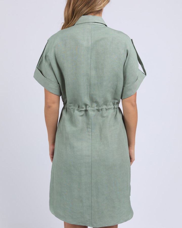 Willow Shirt Dress - Iceberg Green
