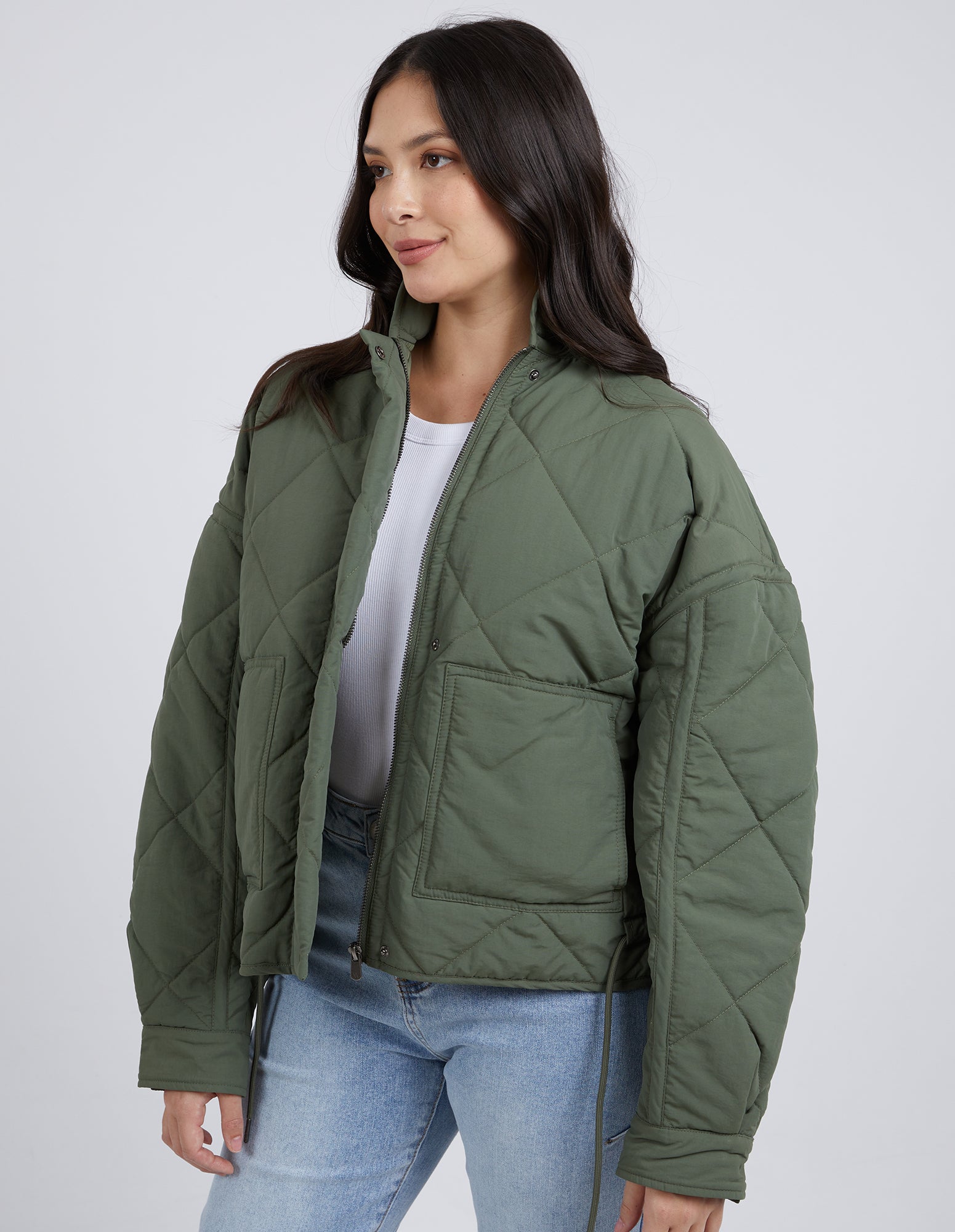 Mimi Jacket - Khaki - CUT Clothing NZ