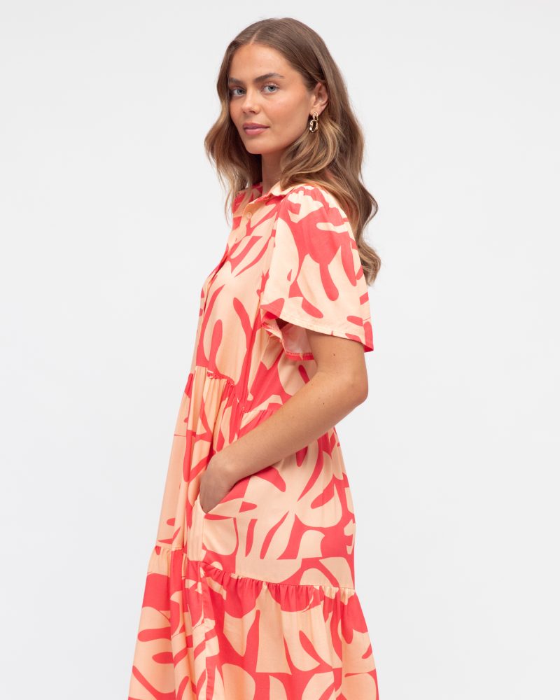 Noa Dress - Red and Orange - Image 2