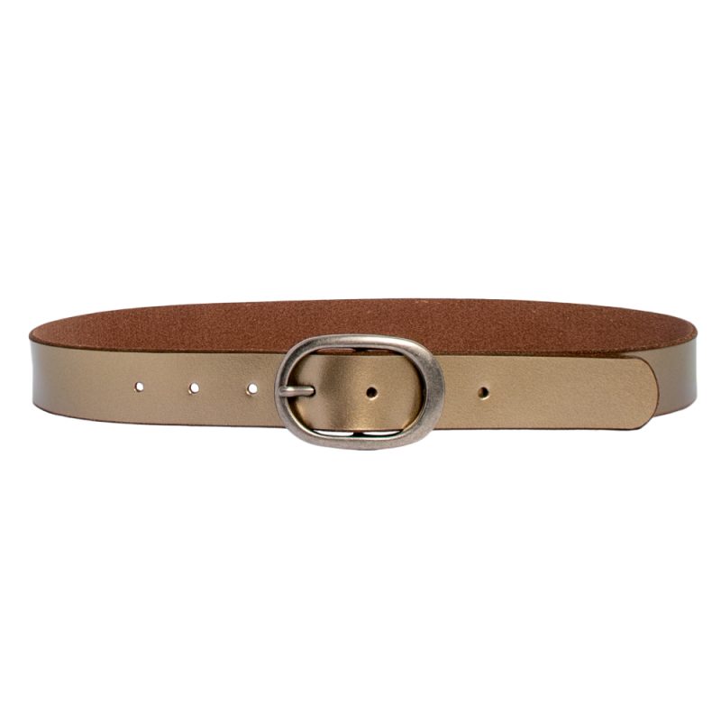 Tahlia Leather Belt - Metalic Bronze - Image 2